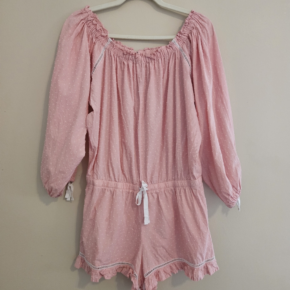 Victoria's Secret Pink Off-Shoulder Romper